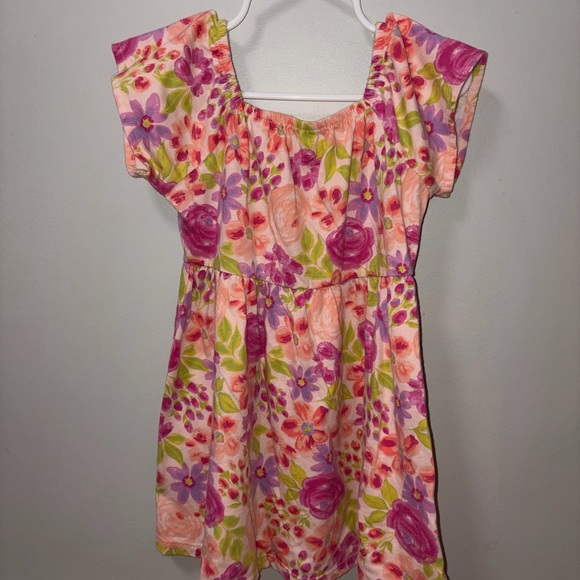 The children’s place orange pink floral dress 3T girls summer spring - Picture 1 of 2